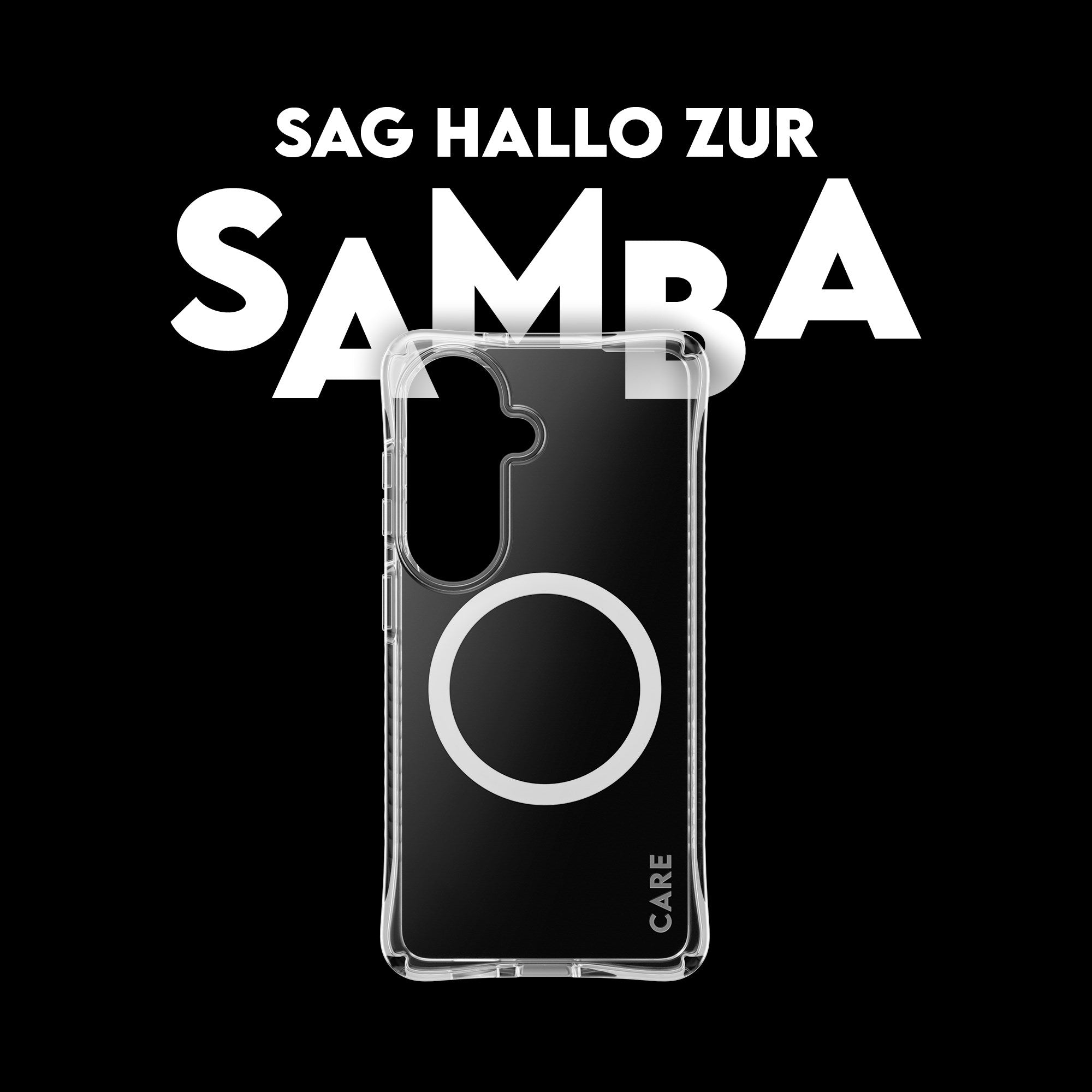 CARE™ by PanzerGlass® Samba Case Transparent m. Weiss Qi Samsung Galaxy S26+